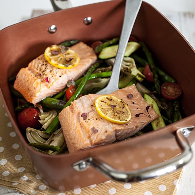 COPPER CHEFF ULTIMATE PAN – HLBOKÁ PANVICA S NEPRIĽNAVÝM POVRCHOM 5 V 1 – Obrázok 4