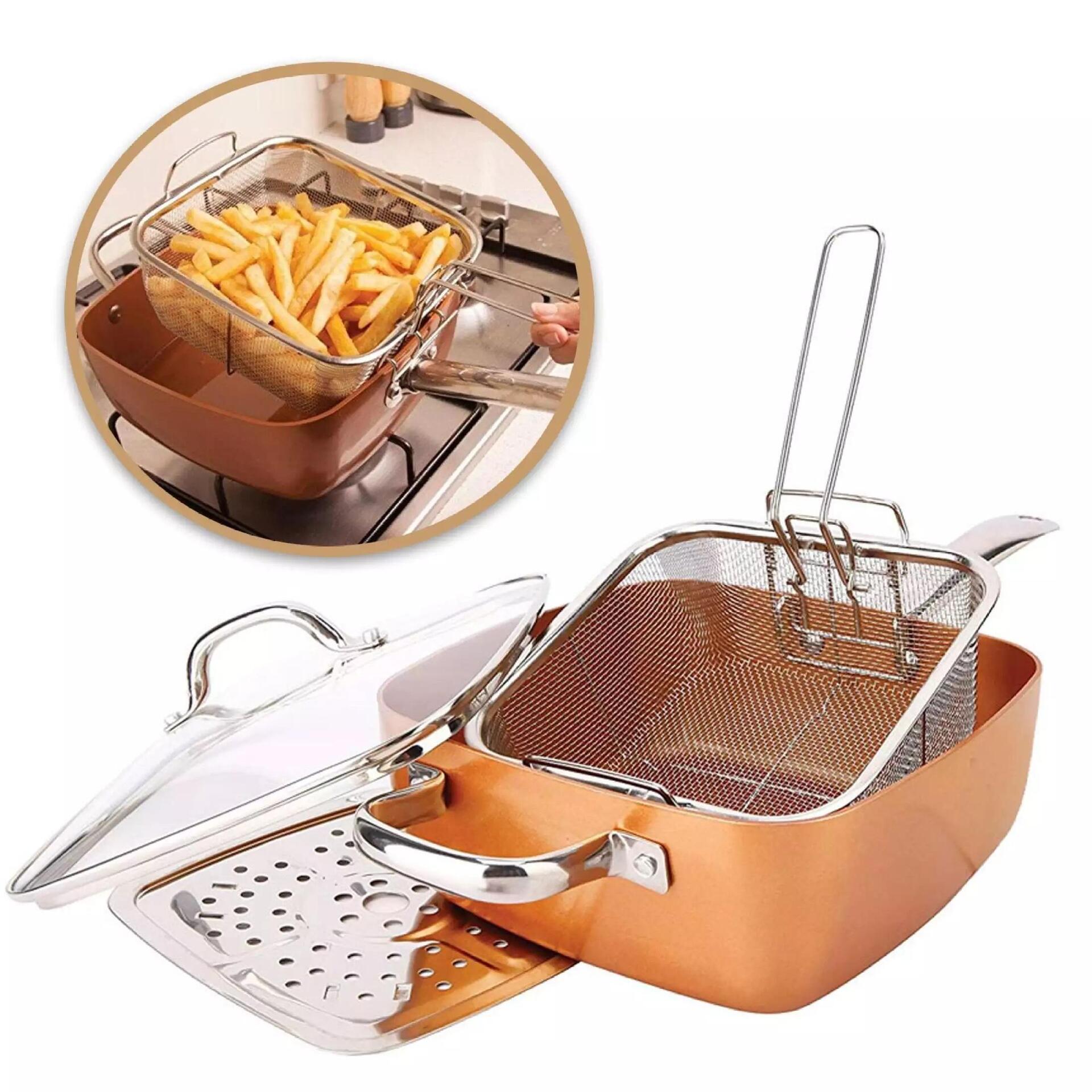 COPPER CHEFF ULTIMATE PAN – HLBOKÁ PANVICA S NEPRIĽNAVÝM POVRCHOM 5 V 1